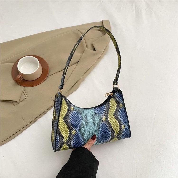 Fashion Bag Women'S Underarm Bag Snake Pattern Handbag Western Style Personalized All-Match Women'S Shoulder Bag - Image 3